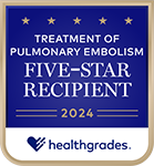 Healthgrades 5 Star Recipient - Treatment of Pulmonary Embolism